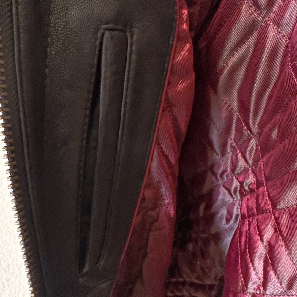 Men's Brown Leather Bomber Jacket - Picture 4 of 11